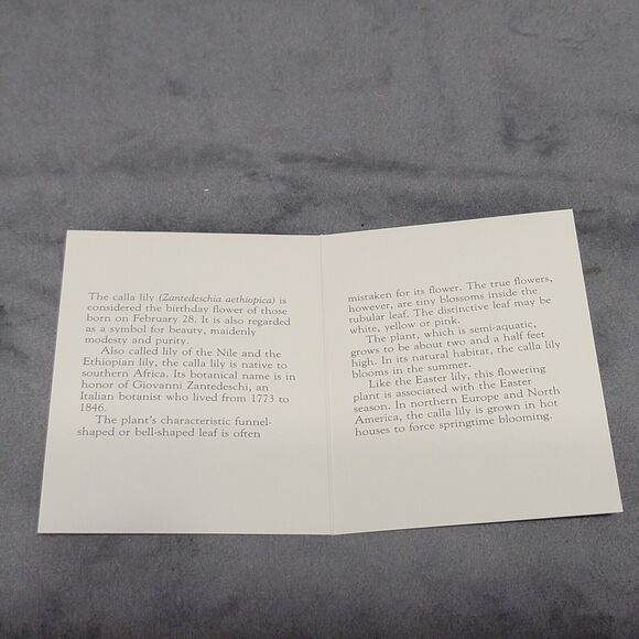 Lenox Garden Flowers Calla Lily With Box And Certificate - Picture 13 of 14